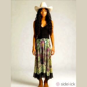 Dress Barn Collection Women’s Mid Length Floral Print Kerchief Halter Top Dress